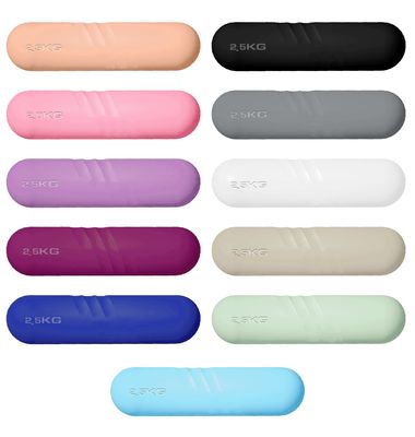 1kg 2kg Colorful Fitness Body Building Silicone Rubber Dumbbells Set